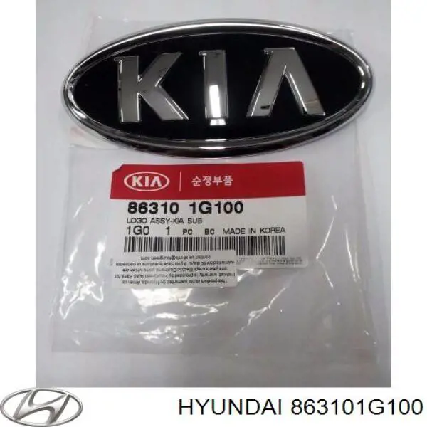 863101G100 Hyundai/Kia емблема кришки багажника, фірмовий значок