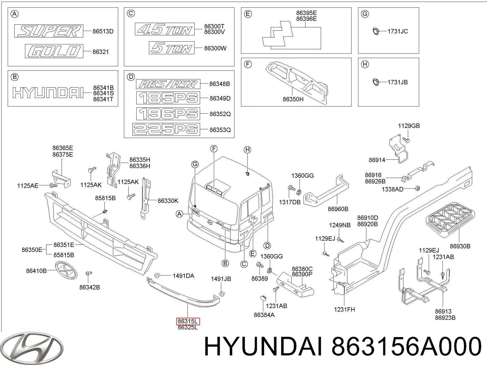  863156A000 Hyundai/Kia