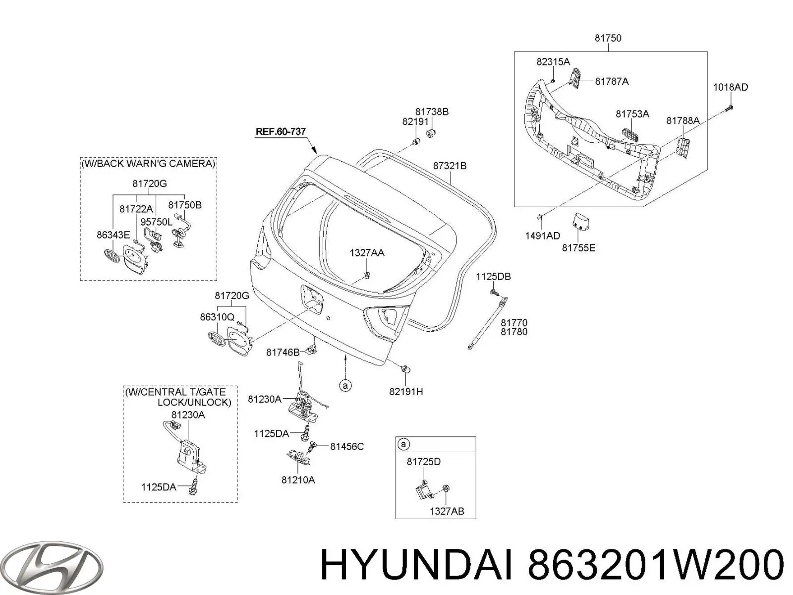 863201W200 Hyundai/Kia Емблема решітки радіатора