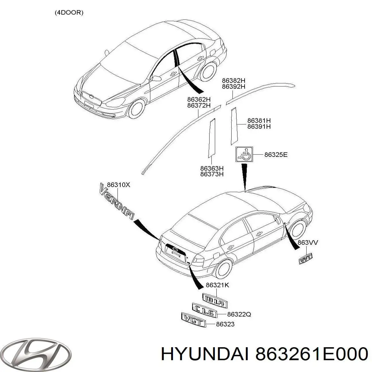 863261E000 Hyundai/Kia 