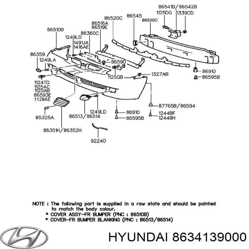 Купити 8634139000 Hyundai/Kia Емблема решітки радіатора