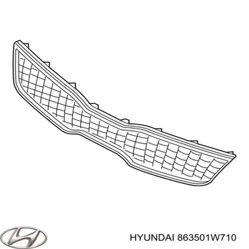 863501W710 Hyundai/Kia Решітка радіатора