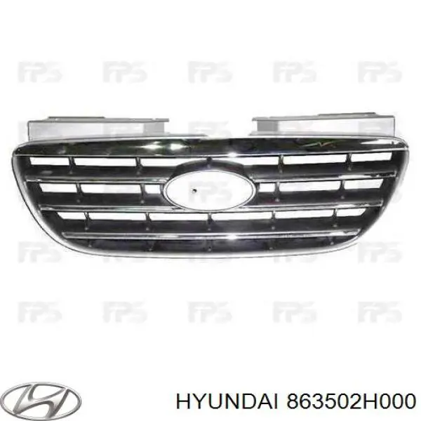 Решітка радіатора 863502H000 Hyundai/Kia