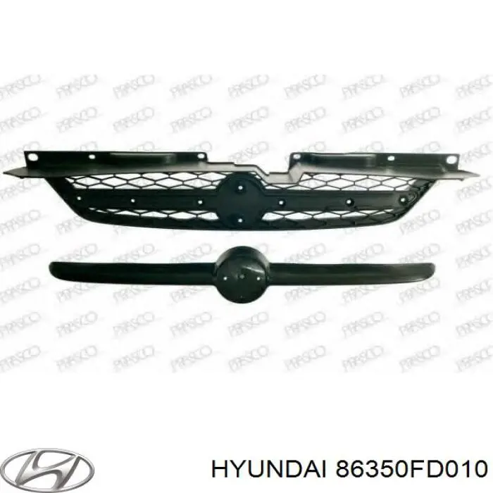 Купити 86350FD010 Hyundai/Kia Захисна решітка радіатора