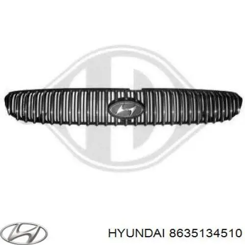 Решетка облицовки радиатора ориг. на Hyundai Sonata 
