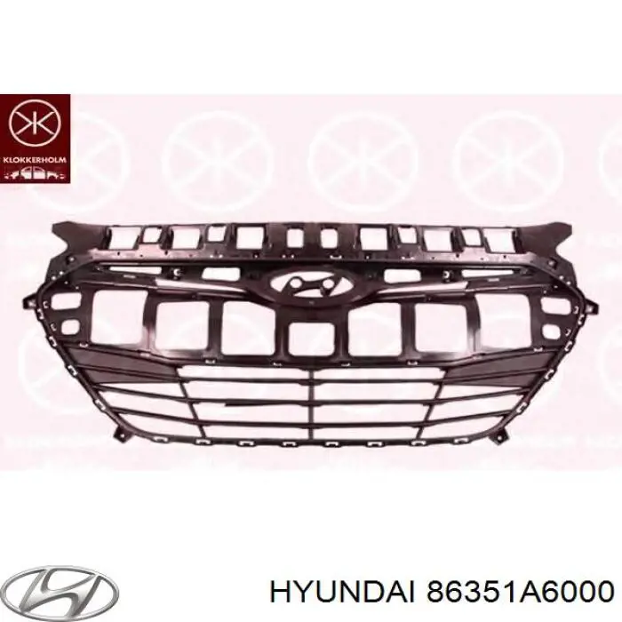Решітка радіатора i30 2012(сам хром під емблемою)!!!! на Hyundai I30 GDH