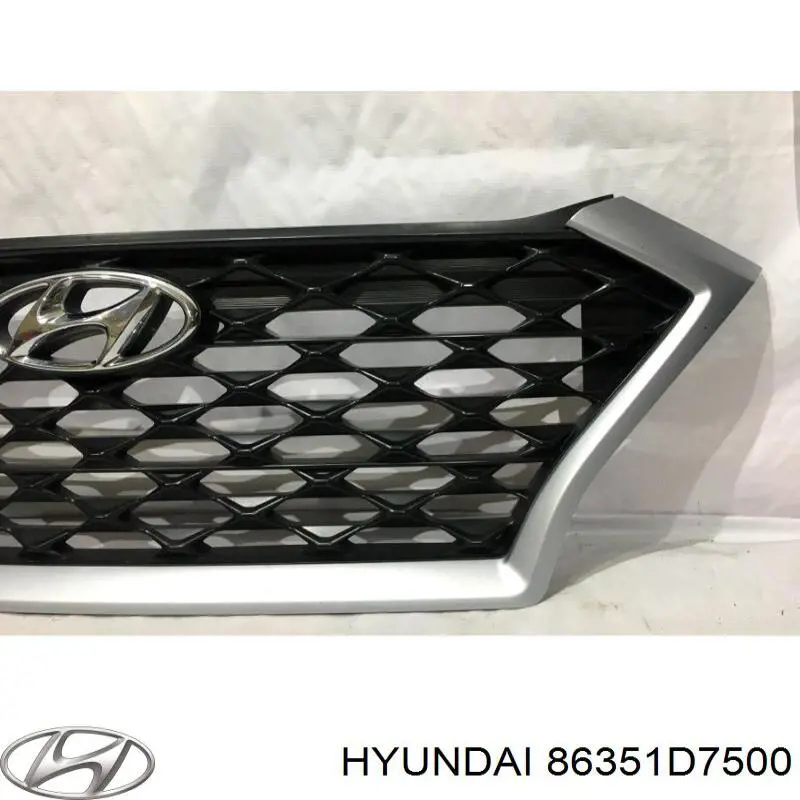 Решітка радіатора 86351D7500 Hyundai/Kia