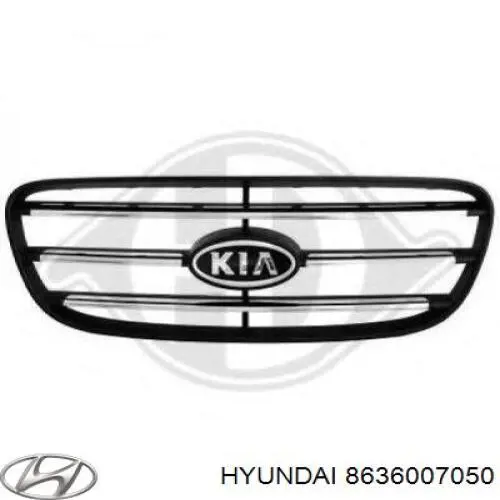 Решітка радіатора 8636007050 Hyundai/Kia