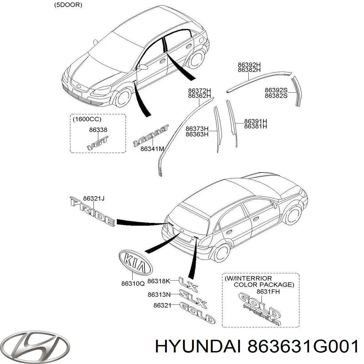 863631G001 Hyundai/Kia 