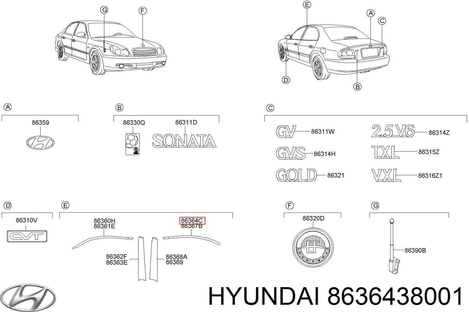 8636438001 Hyundai/Kia 