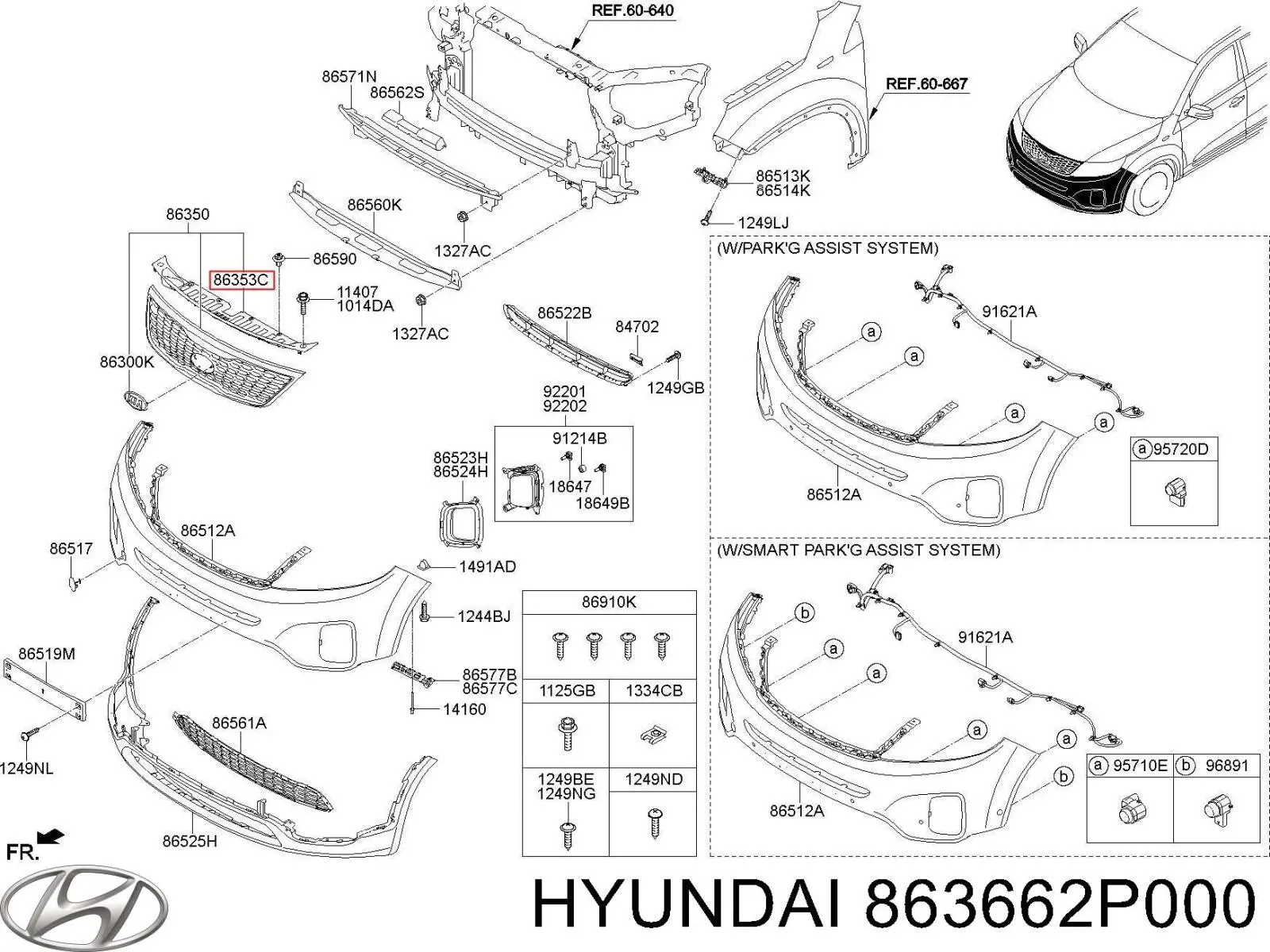 Купити 863662P000 Hyundai/Kia 