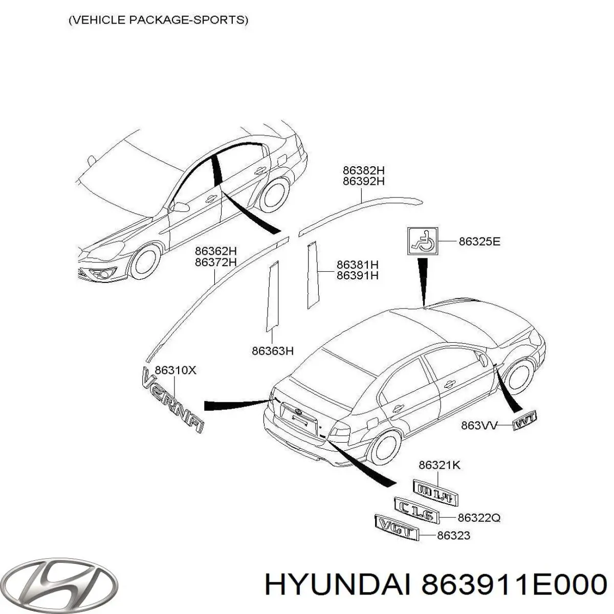  863911E000 Hyundai/Kia