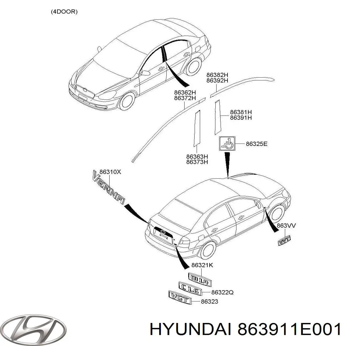 Купити 863911E001 Hyundai/Kia 