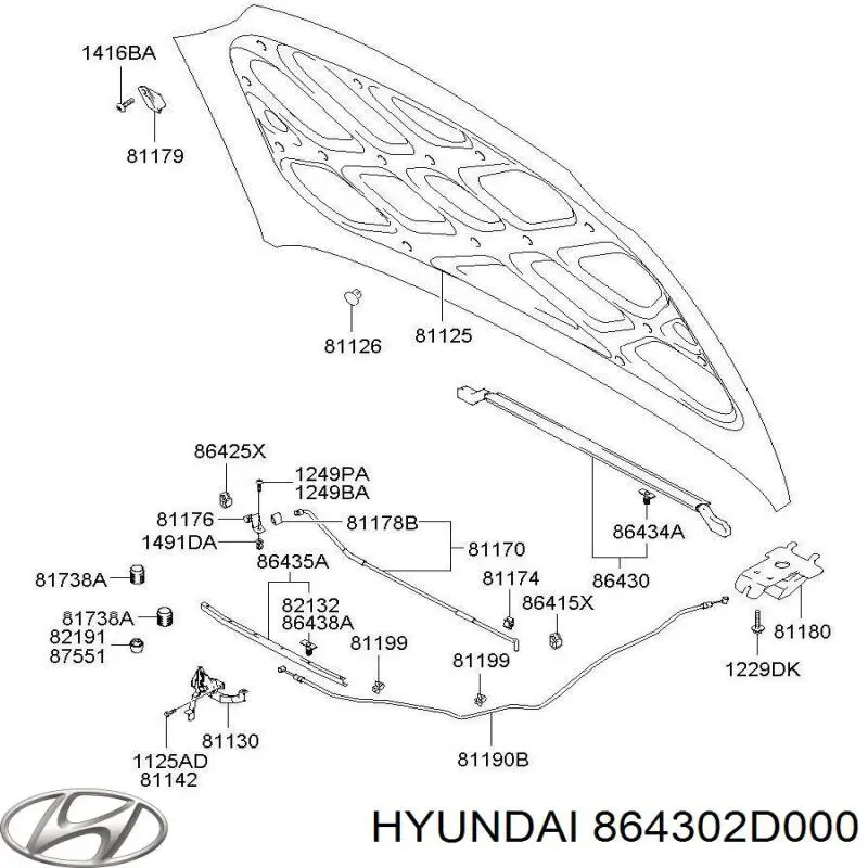  Hyundai/Kia 864302D000 ціна, від 10.29 USD