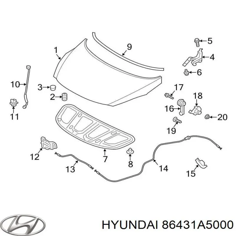 Купити 86431A5000 Hyundai/Kia 