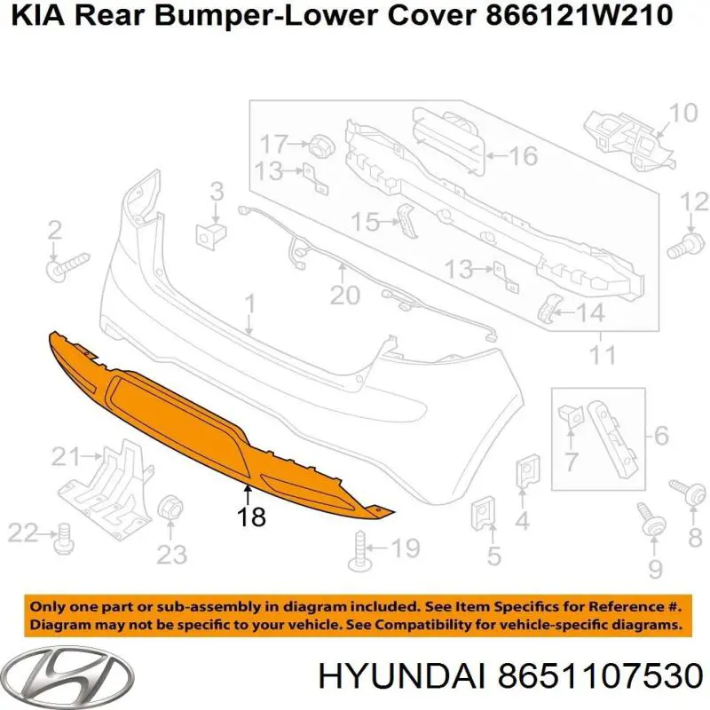 Бампер передній 8651107530 Hyundai/Kia