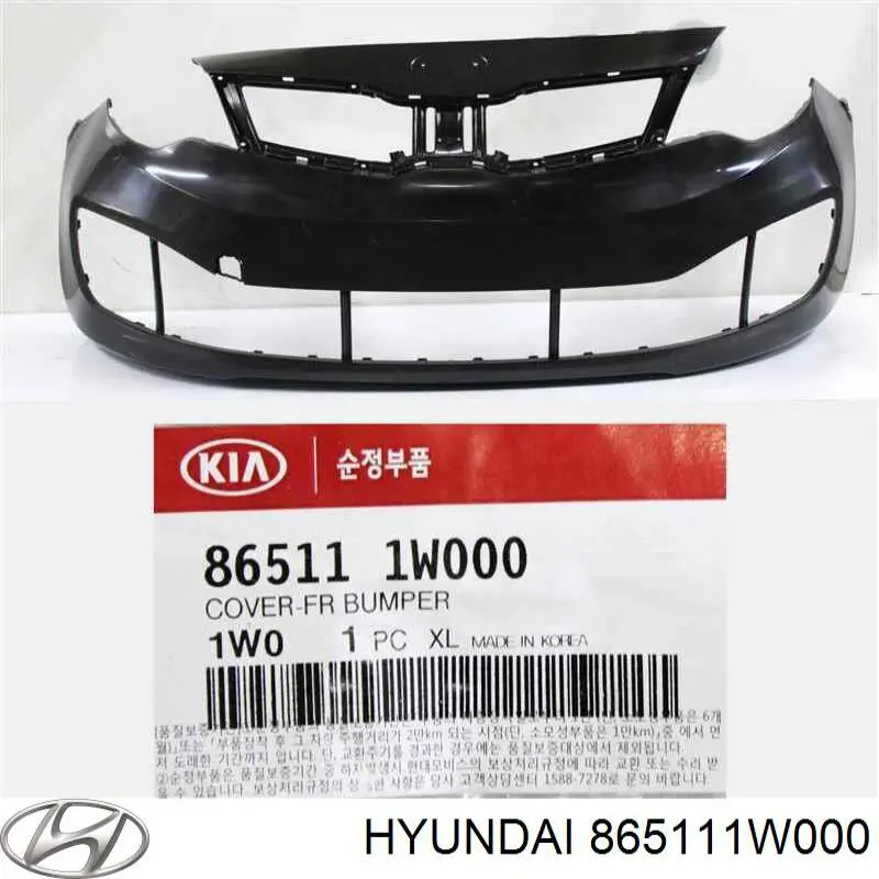 Передній бампер 865111W000 Hyundai/Kia