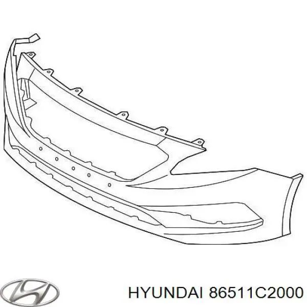 86510C1000 Hyundai/Kia бампер перед sonata 14-17. не оригінал!