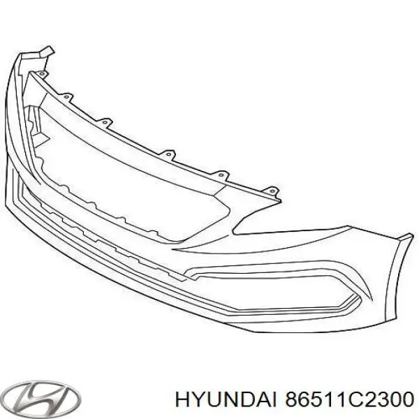 86511C2300 Hyundai/Kia бампер передній