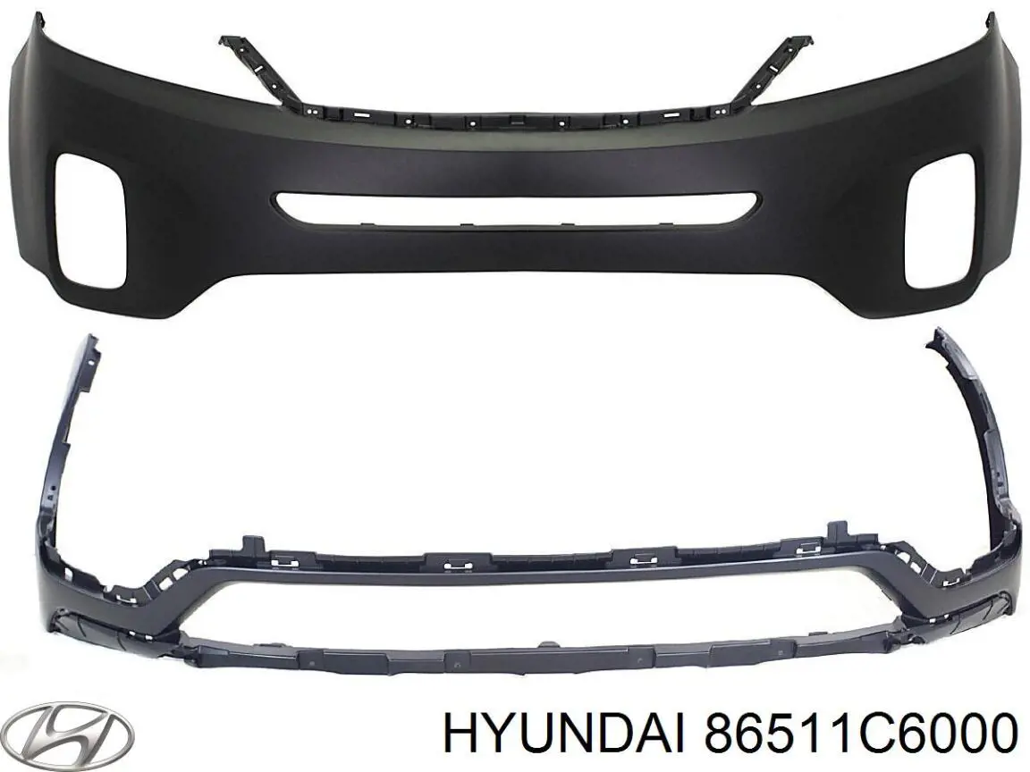 86511C6000 Hyundai/Kia бампер передній, верхня частина