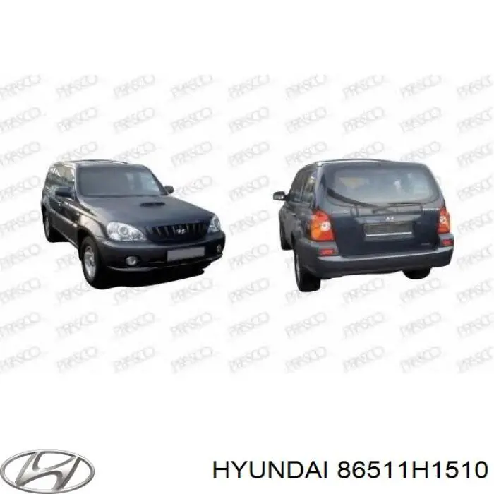 86511H1510 Hyundai/Kia бампер передній