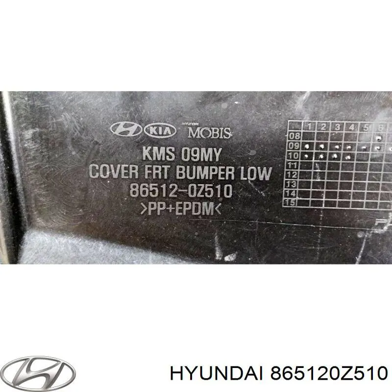 865120Z510 Hyundai/Kia Бампер передній, нижня частина