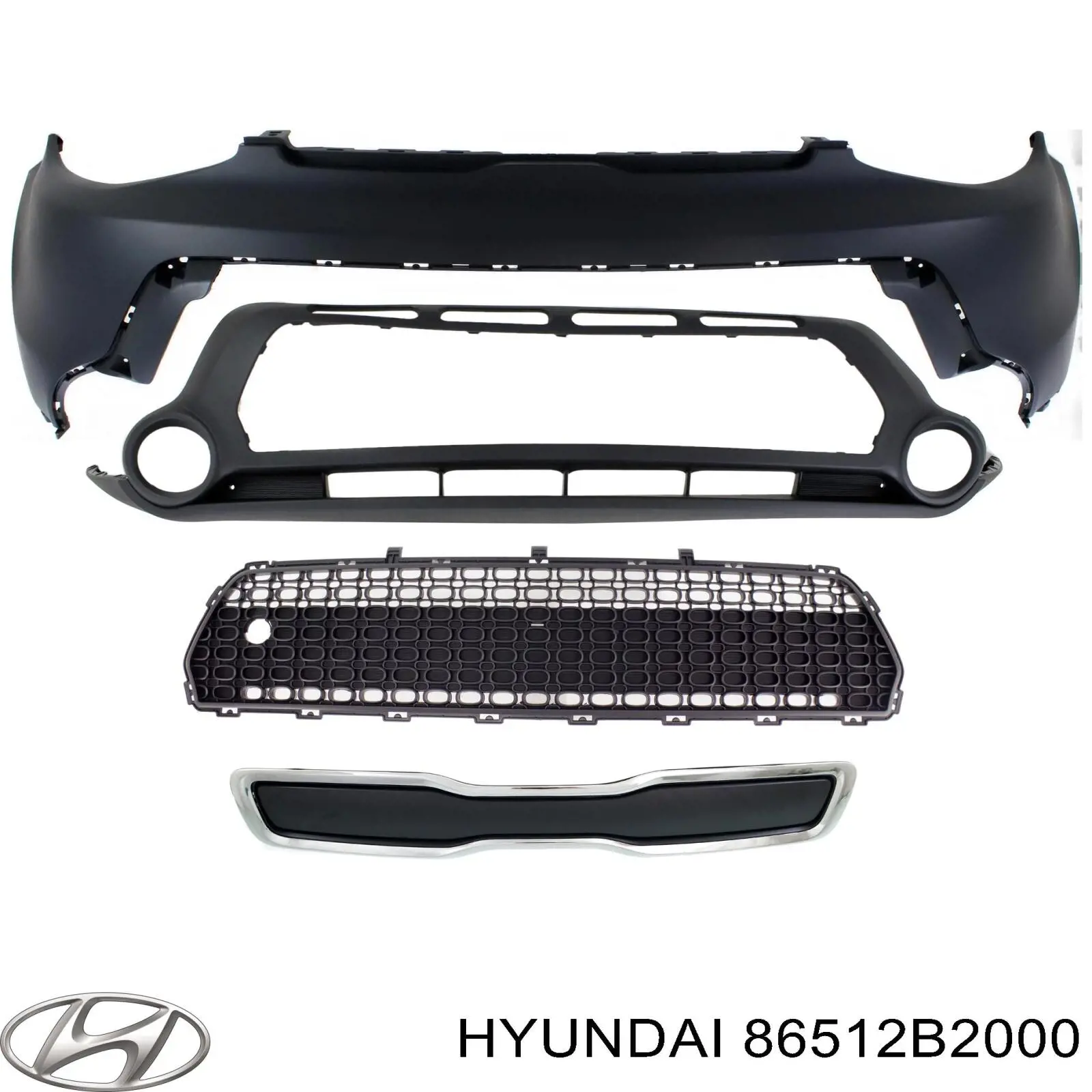 Бампер передній, нижня частина 86512B2000 Hyundai/Kia