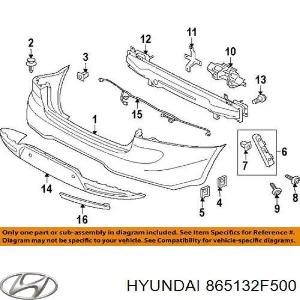 Купити 865132F500 Hyundai/Kia Кронштейн підсилювача переднього бампера