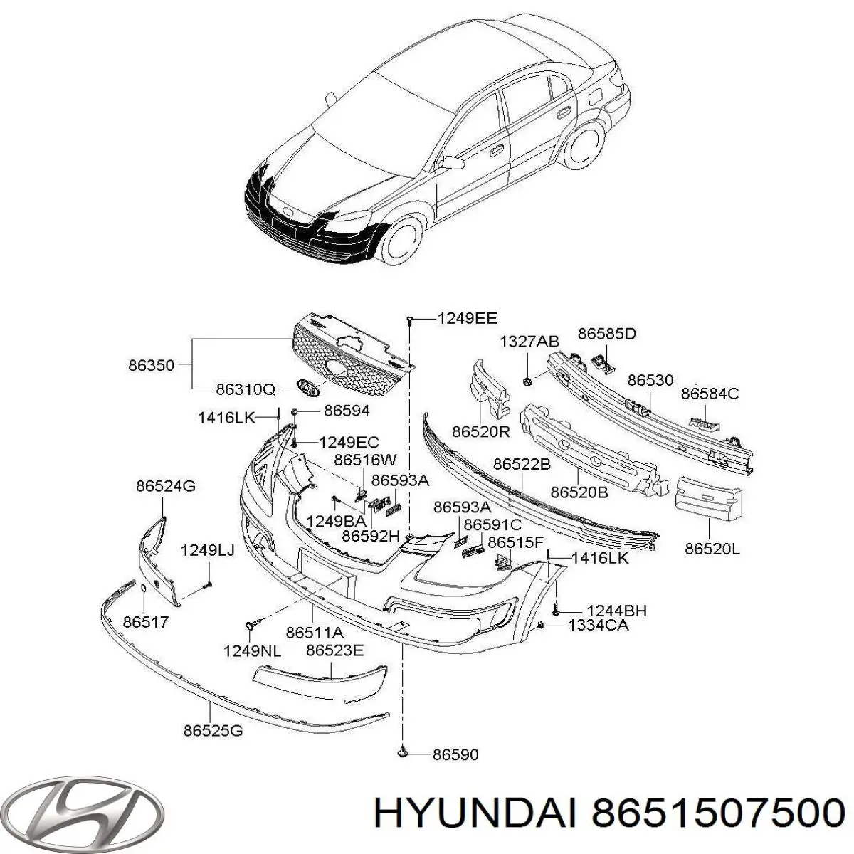 Купити 8651507500 Hyundai/Kia 