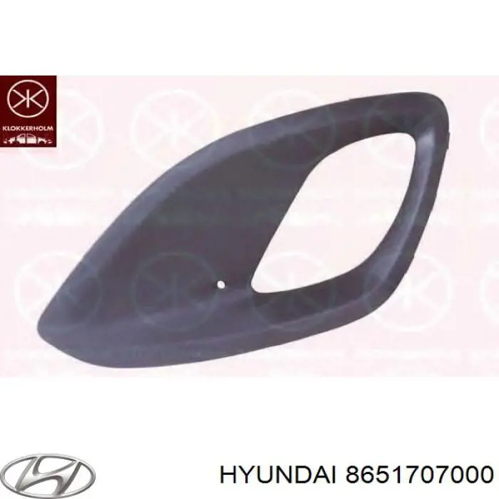 8651707000 Hyundai/Kia Кронштейн бампера переднього, правий