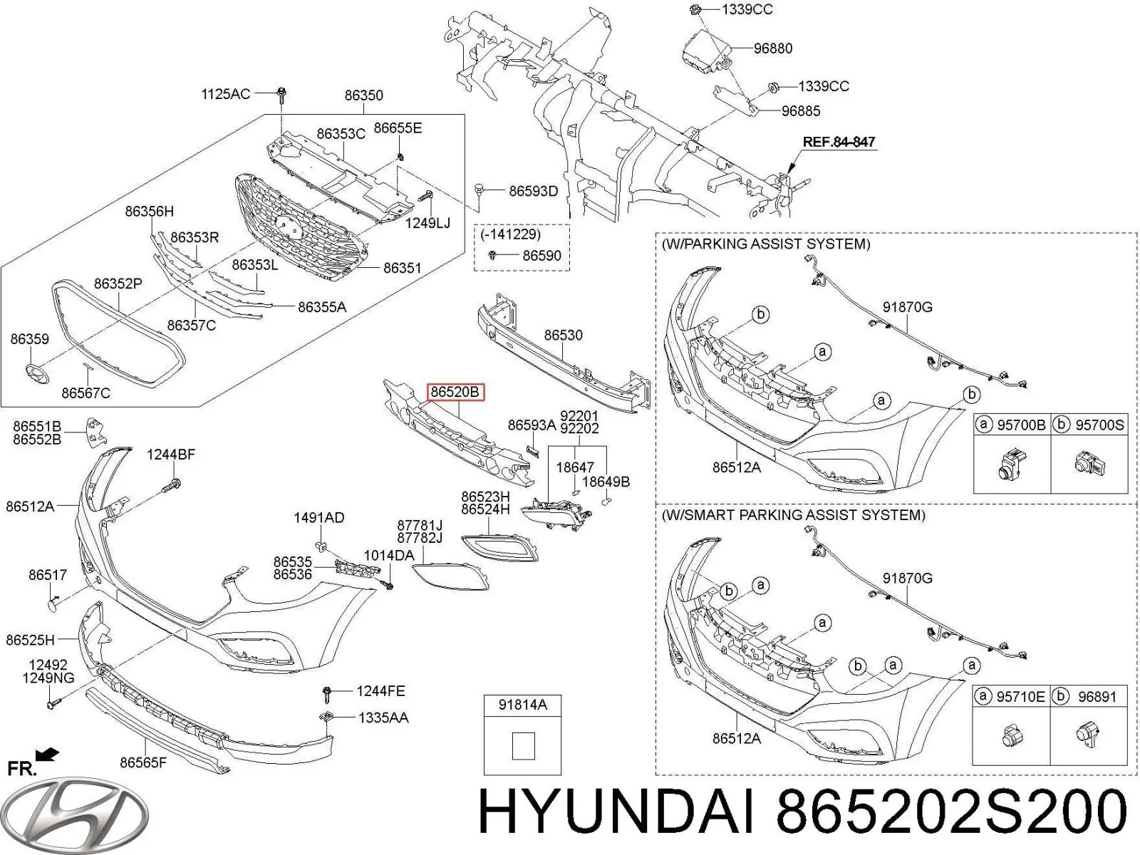 865202S200 Hyundai/Kia абсорбер (наповнювач бампера переднього)