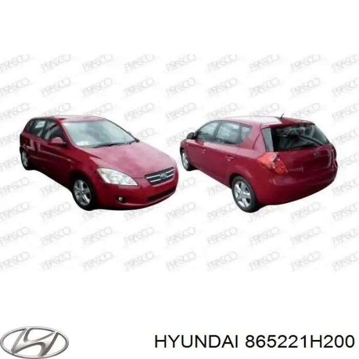 865221H200 Hyundai/Kia решітка переднього бампера, внутрішня частина