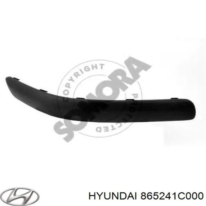 865241C000 Hyundai/Kia накладка бампера переднього, права