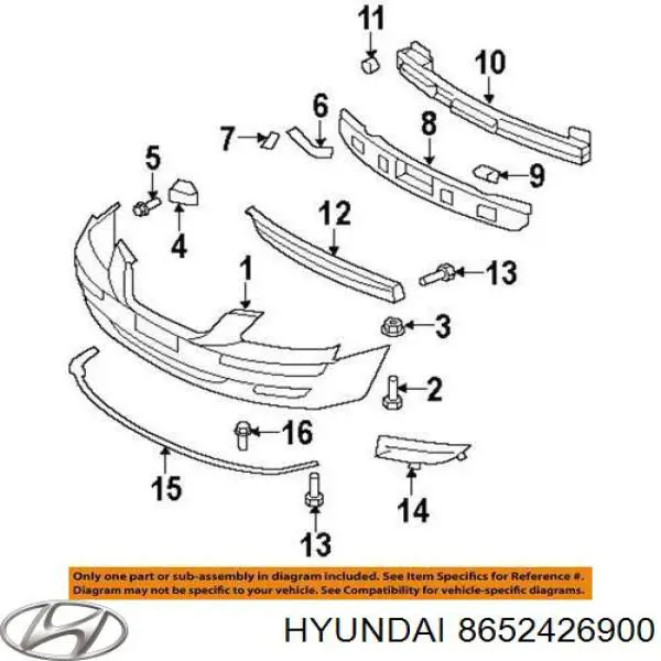  Hyundai/Kia 8652426900 ціна, від 4.56 USD