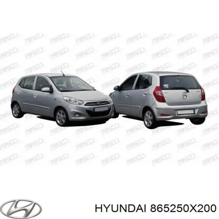865250X200 Hyundai/Kia спойлер переднього бампера