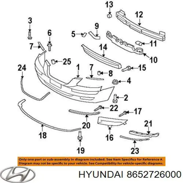  Hyundai/Kia 8652726000 ціна, від 9.12 USD
