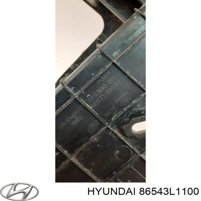 86543L1100 Hyundai/Kia Дефлектор переднього бампера, лівий