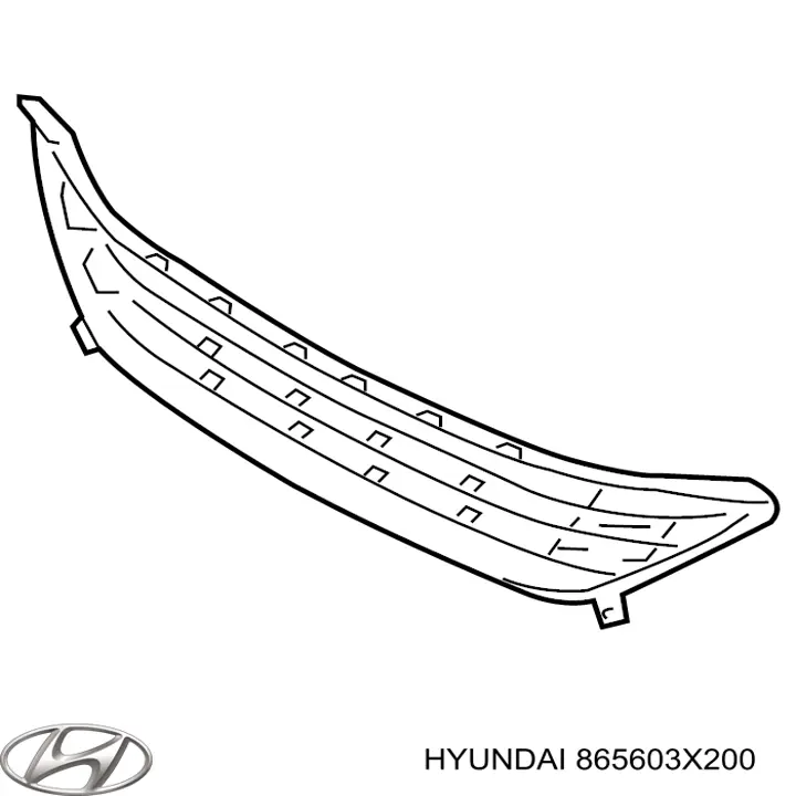865603X200 Hyundai/Kia решітка переднього бампера