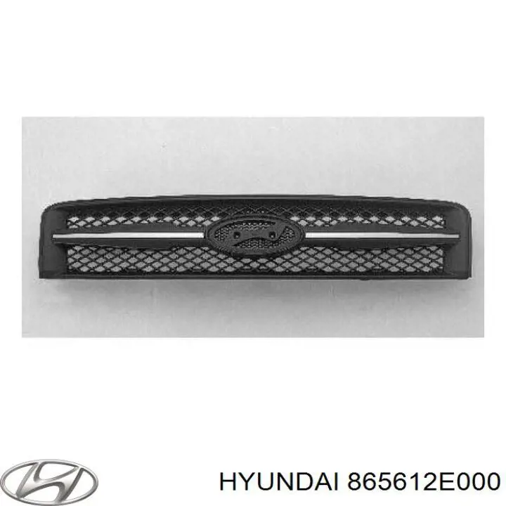 865612E000 Hyundai/Kia решітка переднього бампера, центральна
