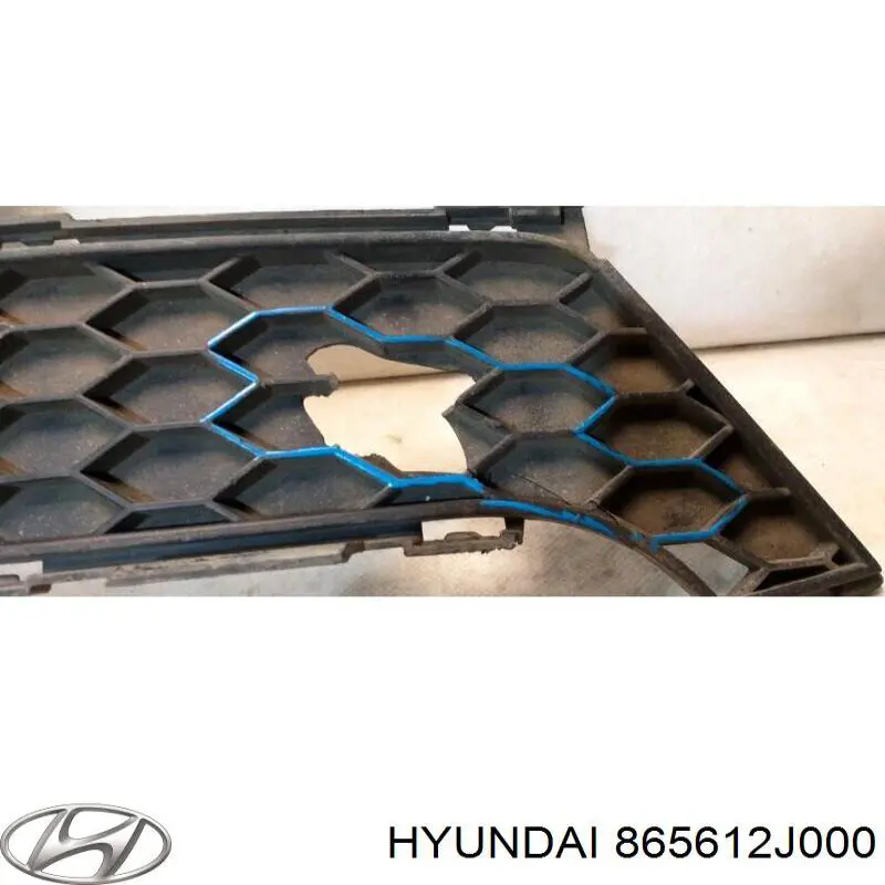 Решітка переднього бампера 865612J000 Hyundai/Kia