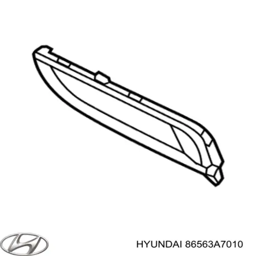 Ободок/окантовка фари протитуманної, лівий Hyundai/Kia 86563A7010 ціна, від 8.68 USD