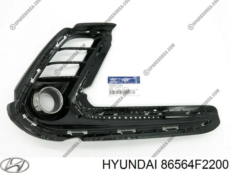 86564F2300 Hyundai/Kia Заглушка, решітка протитуманних фар бампера переднього, права