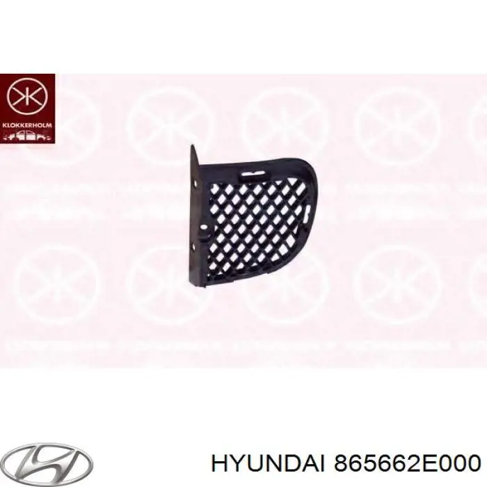 865662E000 Hyundai/Kia решітка переднього бампера, права