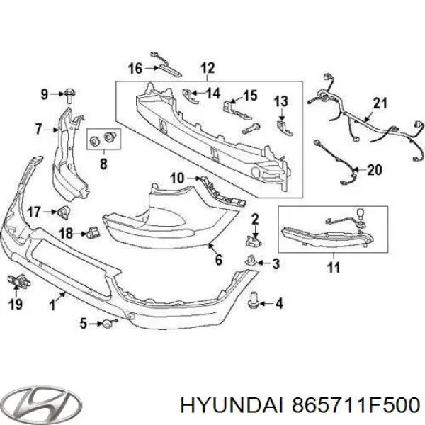 Купити 865711F500 Hyundai/Kia Кріплення бампера