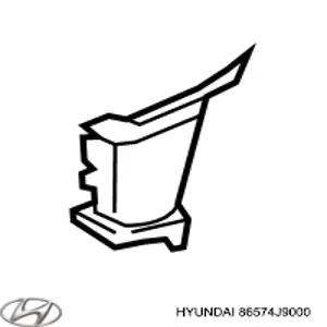 86574J9000 Hyundai/Kia Дефлектор переднього бампера, правий