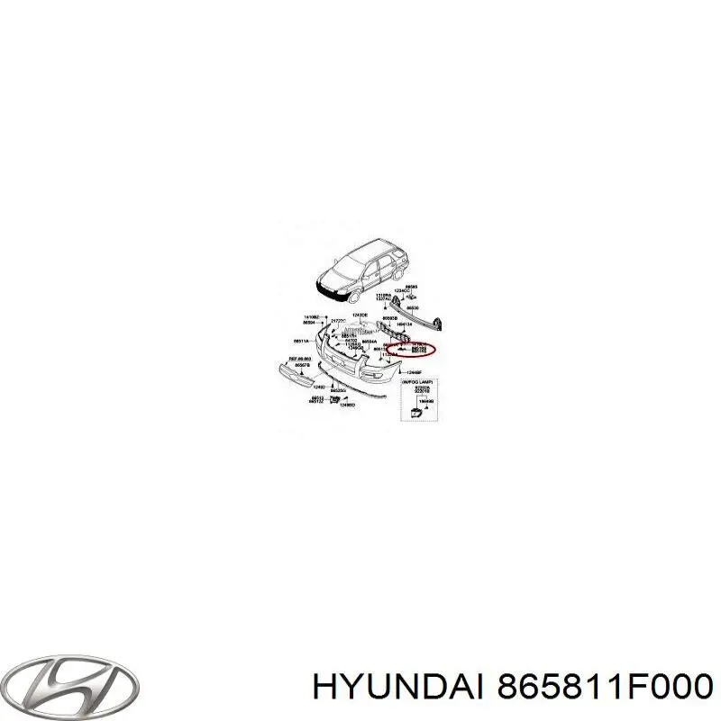 865811F000 Hyundai/Kia Кронштейн підсилювача переднього бампера