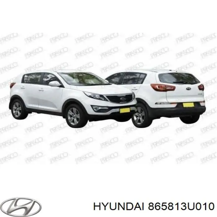 Молдинг переднього бампера, лівий 865813U010 Hyundai/Kia