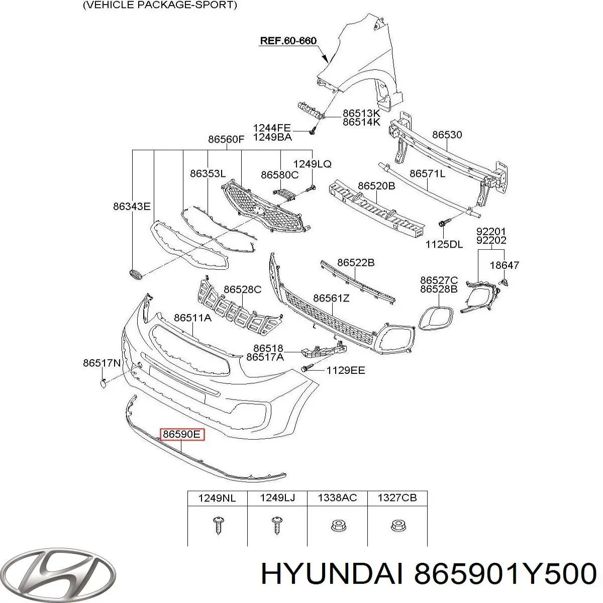 865901Y500 Hyundai/Kia 