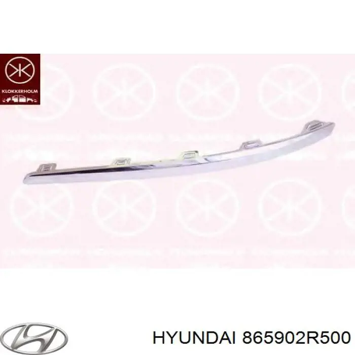 Молдинг переднього бампера на Hyundai I30 (FD)