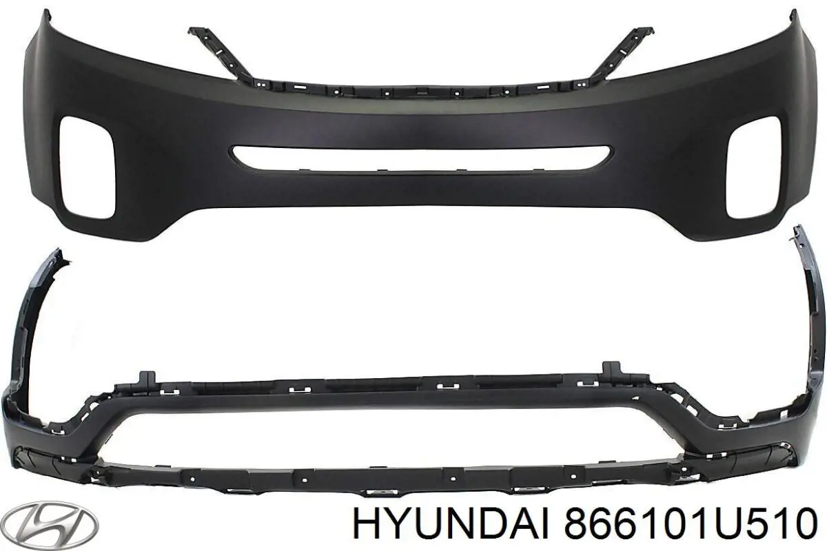 866101U510 Hyundai/Kia Бампер задній, верхня частина